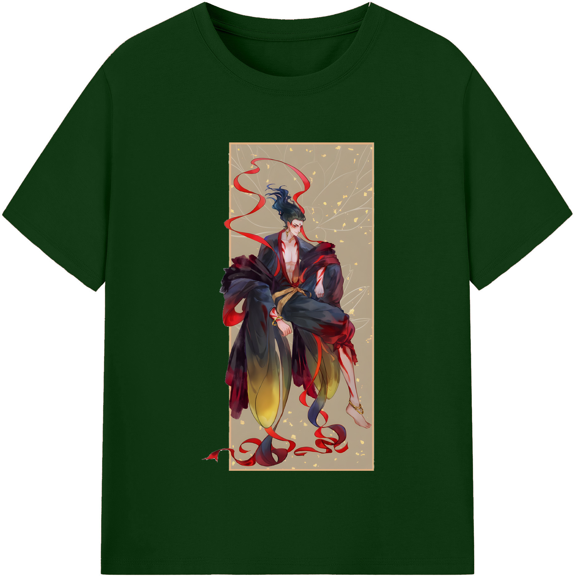 （画像用） Ne Zha 2 ナタ 魔童の大暴れ 綿100％半袖Tシャツ（フロントプリント）